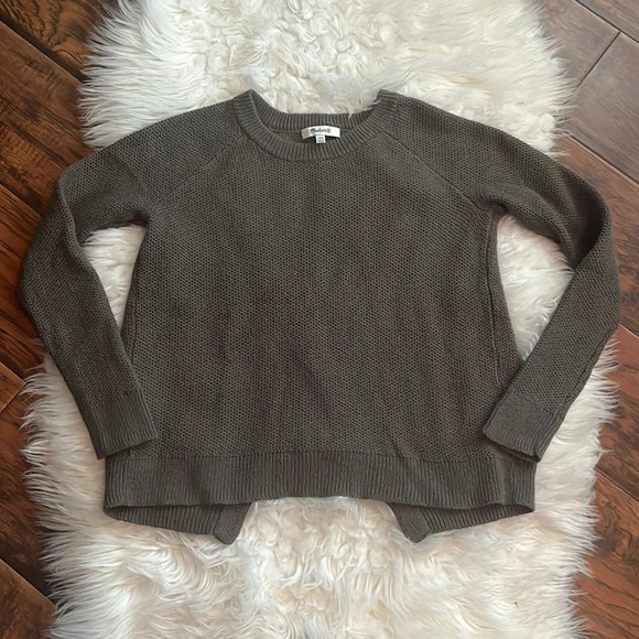 MADEWELL Province Cross Back Knit Sweater Green Size XXS - Picture 4 of 7